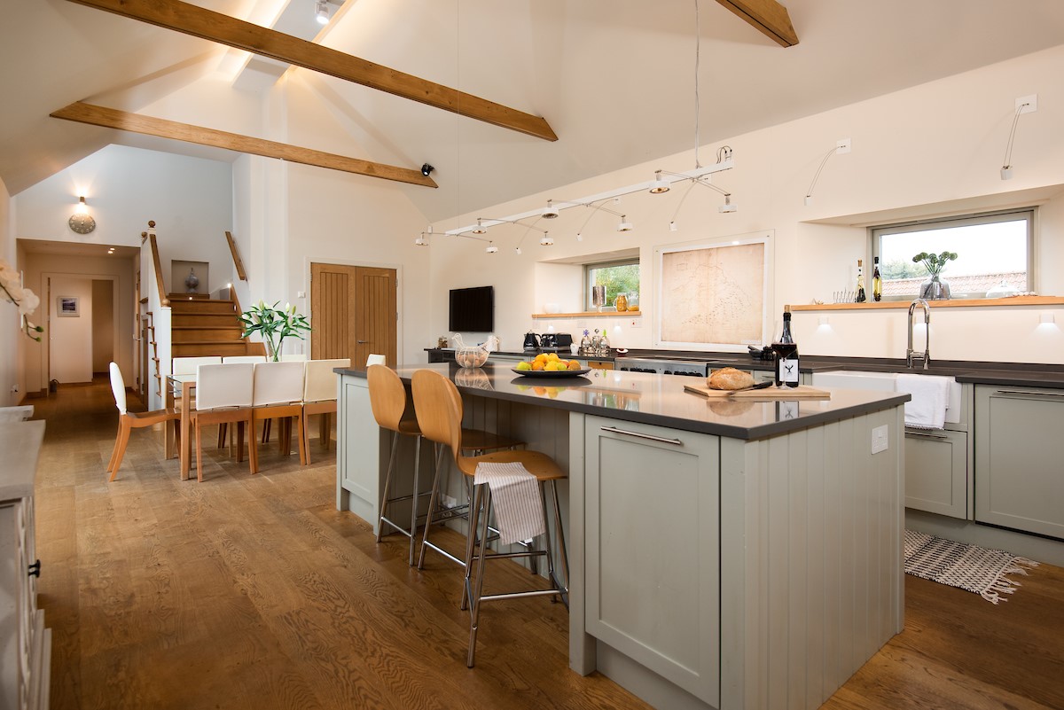 The Stables, Saltcoats Steading - large kitchen and dining area, making for a sociable space
