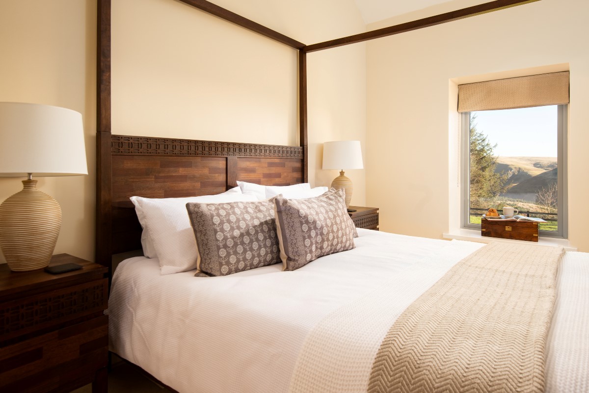 The Old Barn - take in the beautiful views from the comfort of the four poster bed