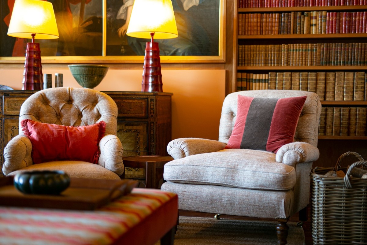 Leuchie Walled Garden - drawing room armchairs