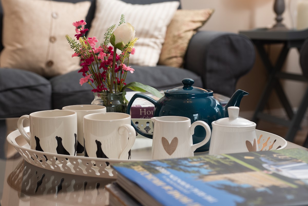 Berryburn Cottage - cup of tea for three at the cottage