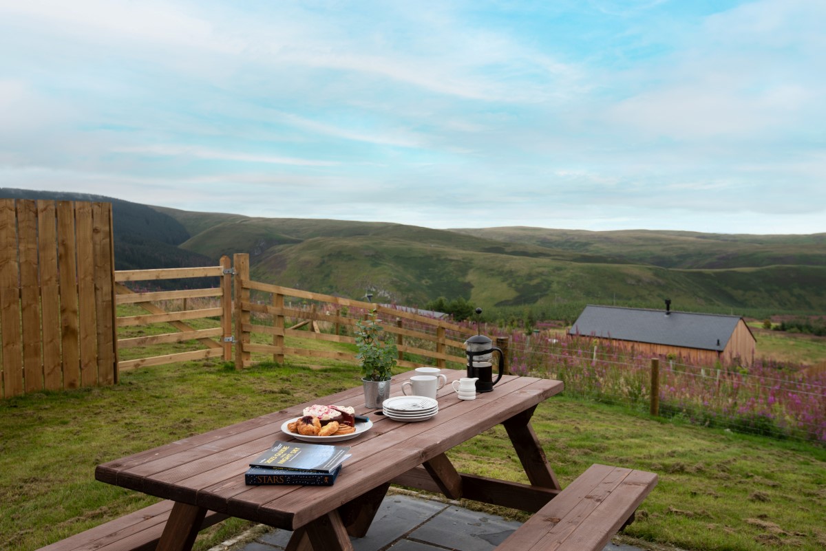 The Willow - enjoy alfresco meals whilst taking in the views of the Coquet Valley