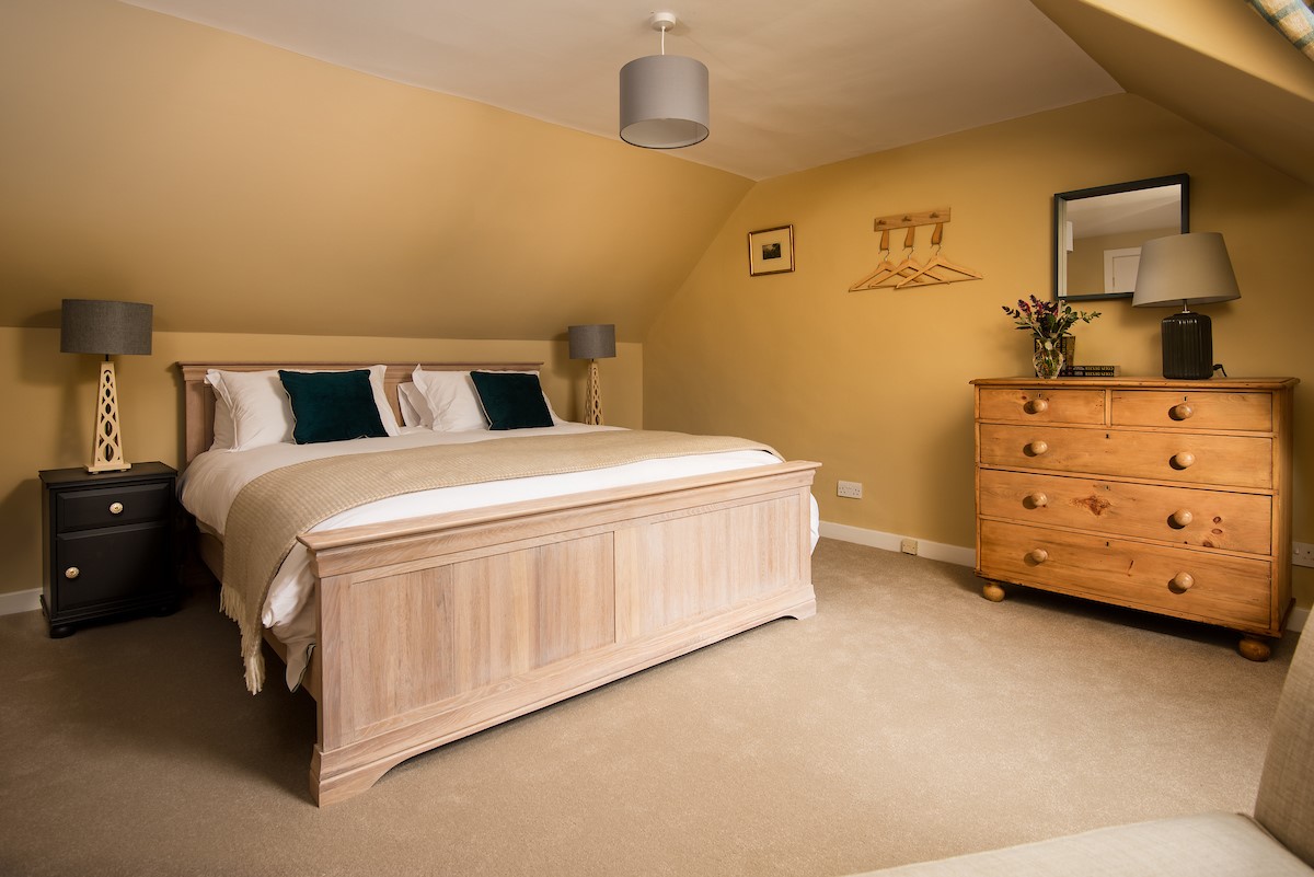 Pirnie Cottage - bedroom four on the first floor with super king bed