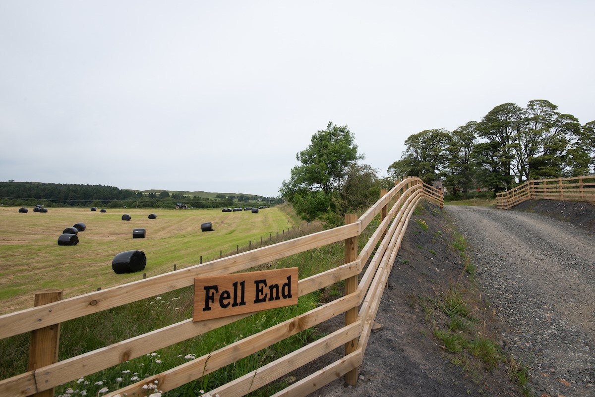 Fell End - the welcoming sign guiding guest to the property