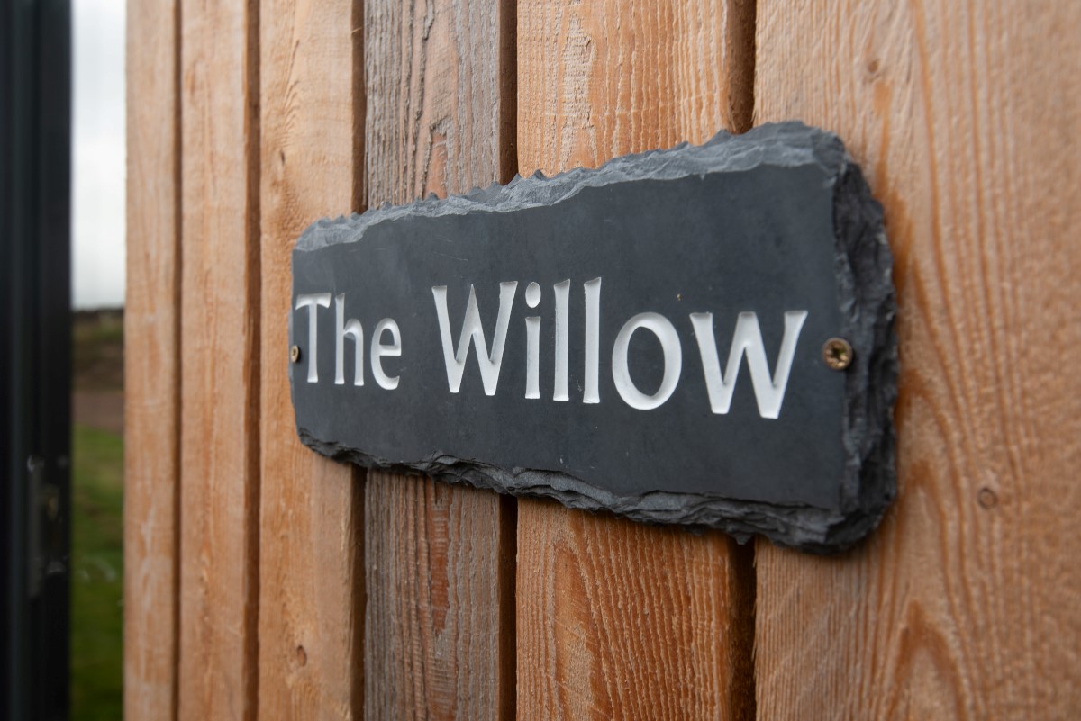 The Willow - slate welcome sign