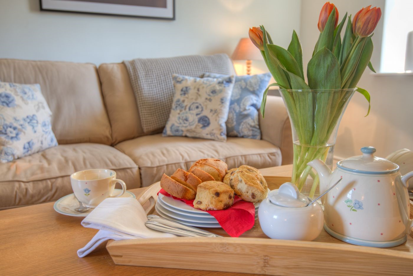 Grove House - enjoy a slice of cake and a cup of tea in the sitting room