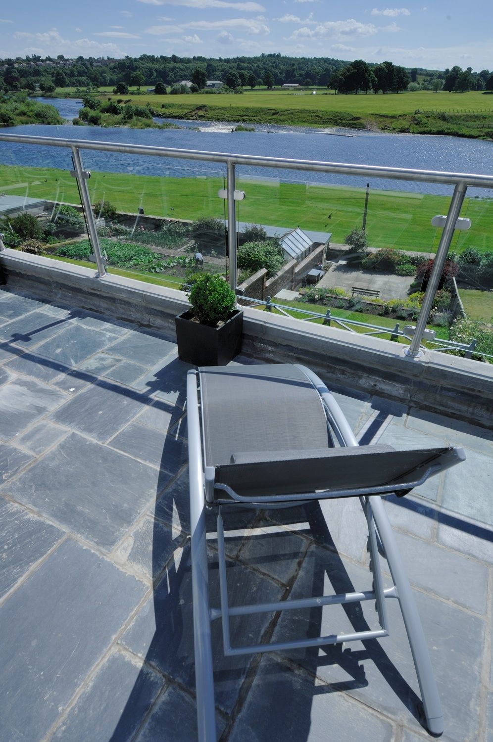 Junction House - roof terrace with River Tweed views