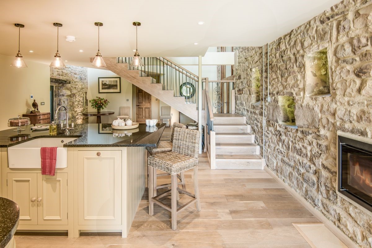 Williamston Barn - kitchen & staircase