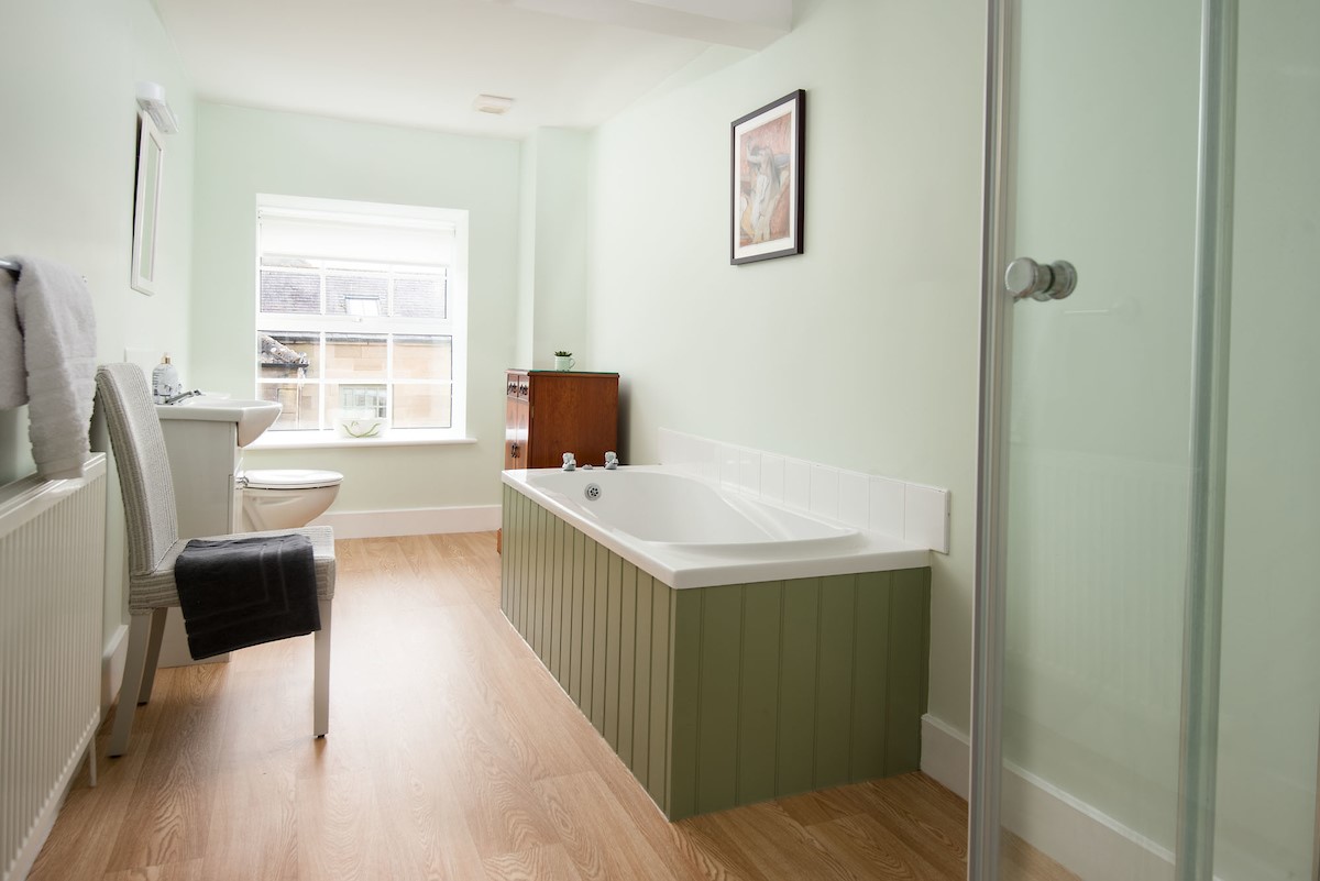Grange House - family bathroom with bath and separate shower