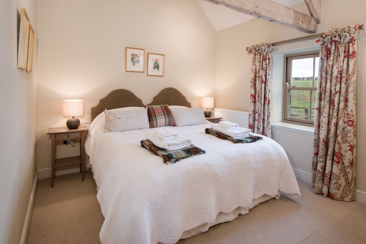 The Smithy, Crookham - bedroom with super king double bed