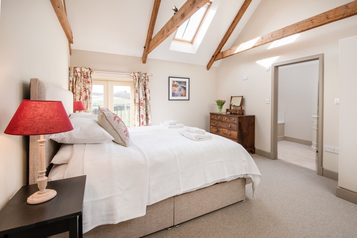 Crookhouse Mill - bedroom four is on the first floor and classed as the master bedroom with super king bed, Juliet balcony and en suite bathroom