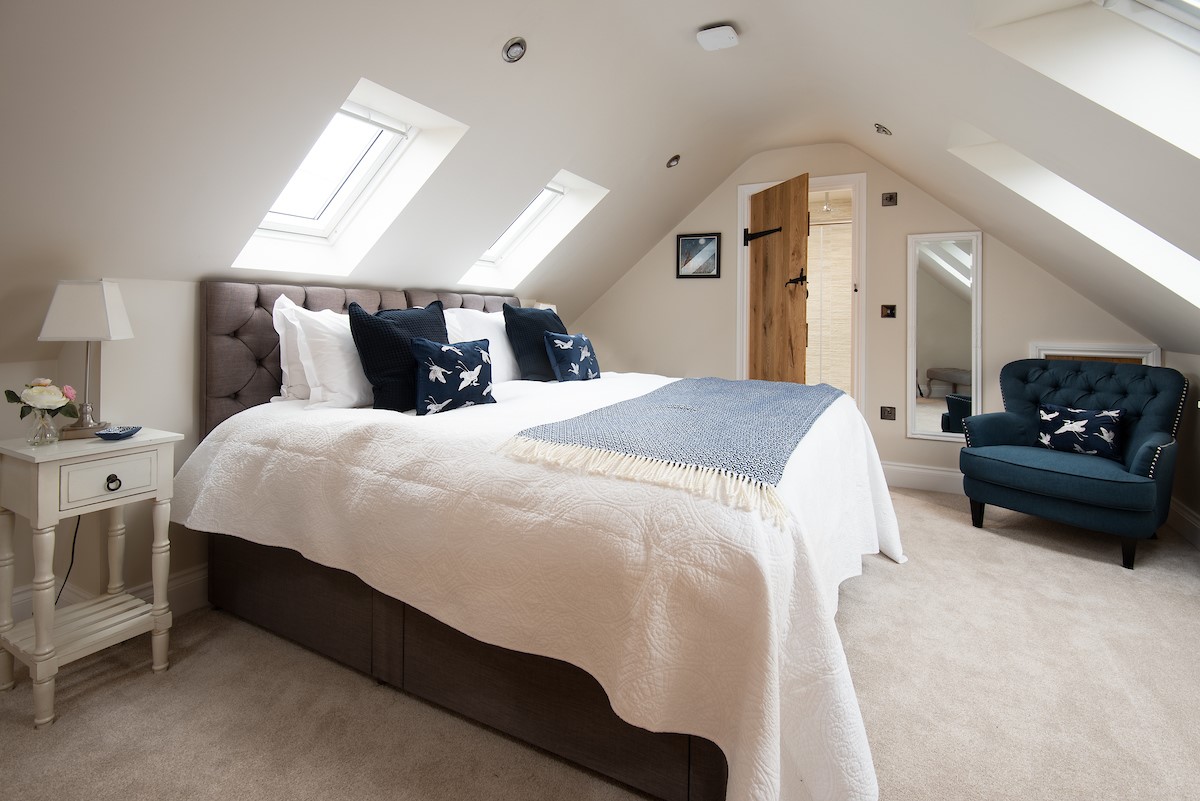Granary View, Brockmill Farm - bedroom two with zip and link beds which can be configured as a super king size bed or 3' twins