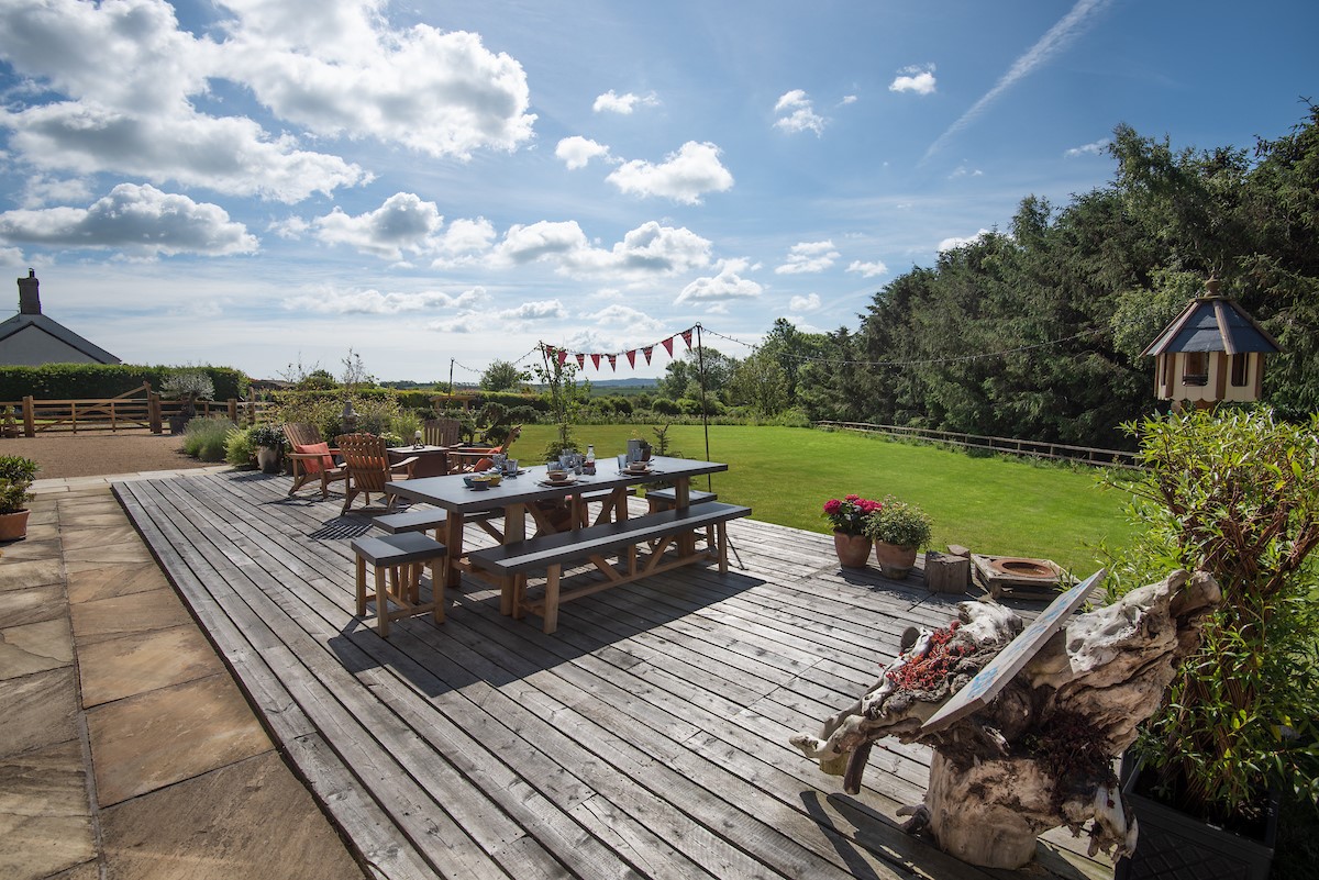 The Forge - decking area with plenty of seating for outside dining