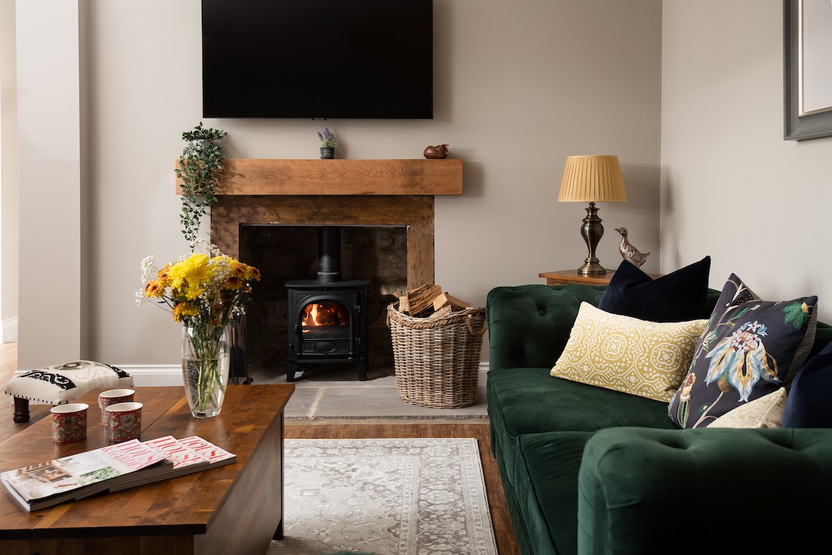 Granary View, Brockmill Farm - relax after a busy day exploring in front of the cosy log burner
