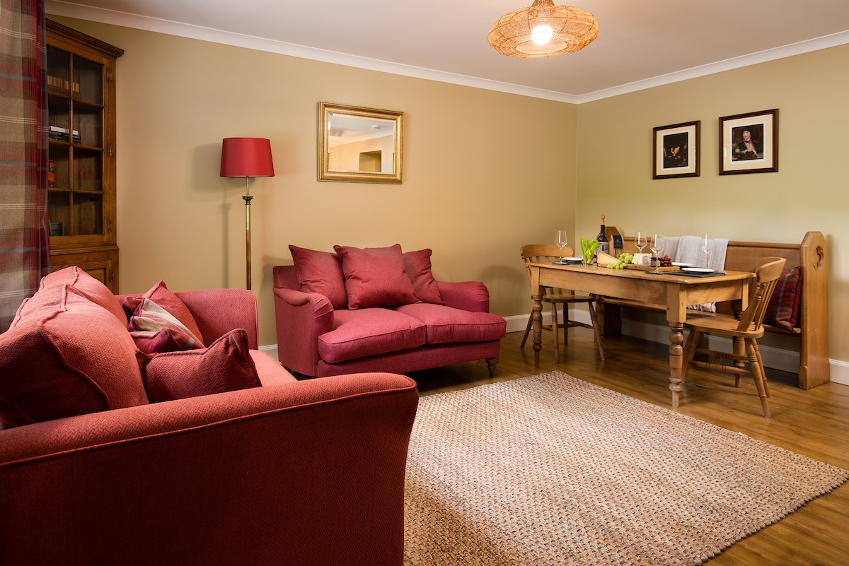 East Lodge at Ashiestiel - the warm heritage colour scheme throughout