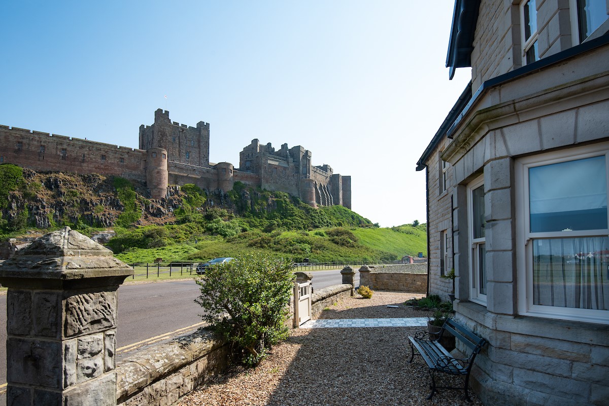 Castle View, Bamburgh - the view of Bamburgh castle from the front aspect of the property