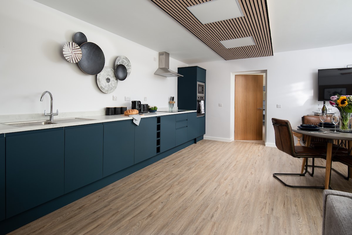 The Sheep Fold - well-equipped kitchen in the open-plan living area