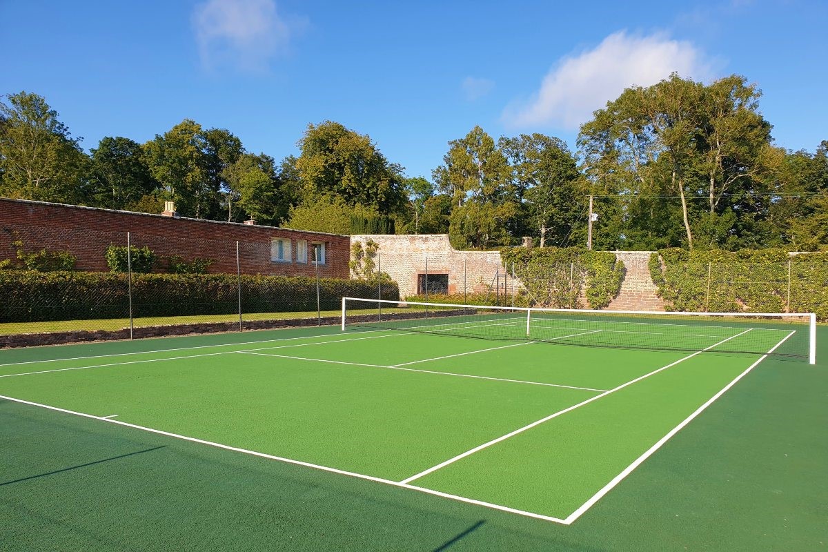 Leuchie Walled Garden - newly restored tennis court