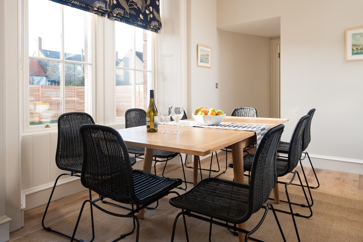 Cambridge House - the dining table with seating for eight guests