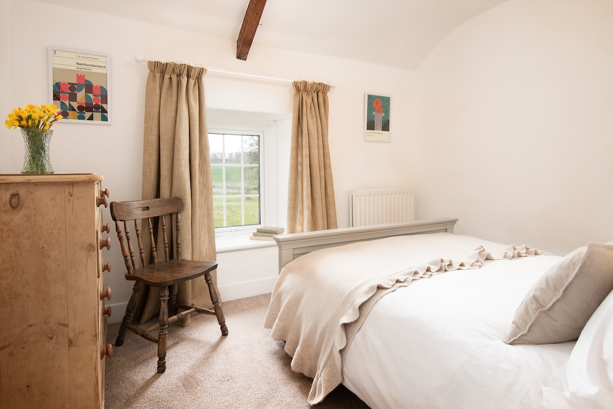 Appletree Cottage - bedroom two with double bed and chest of drawers