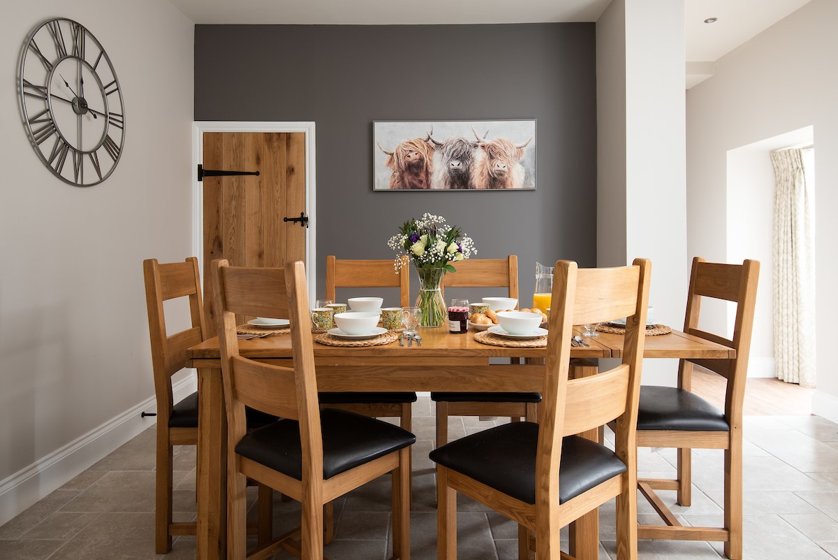 Granary View, Brockmill Farm - enjoy tasty home cooked meals around the dining table with the family