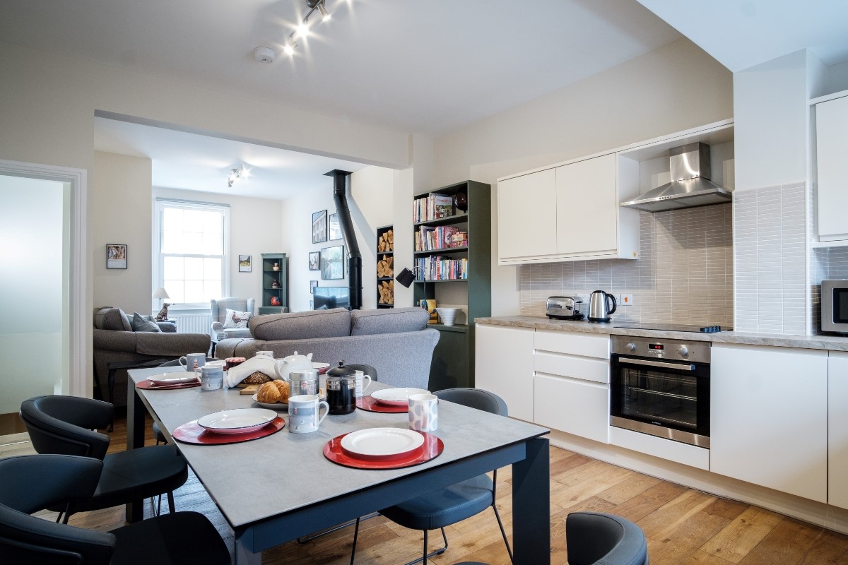 Number 107 - open plan kitchen dining area