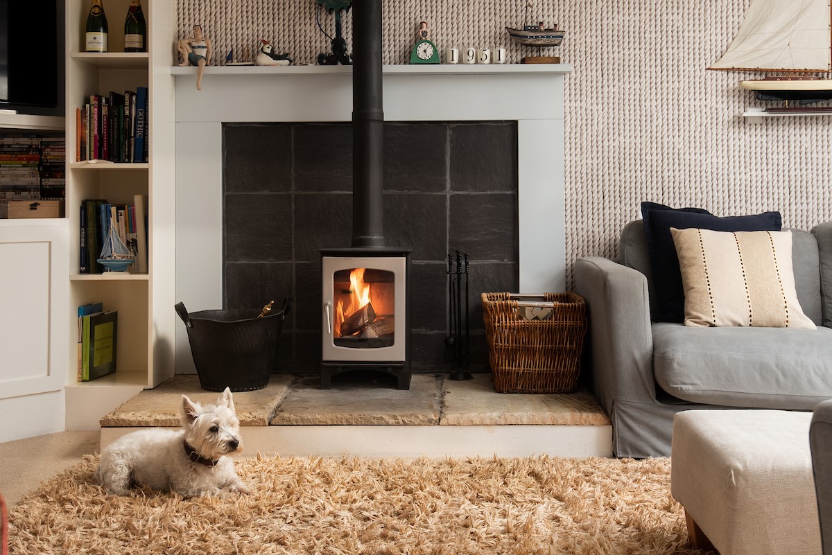 Nook - everyone will enjoy coming back to the cosy log burner after a walk on the nearby beaches