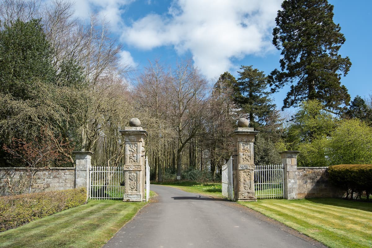The West Wing, Capheaton - entrance to the traditional rural Estate in the heart of Northumberland