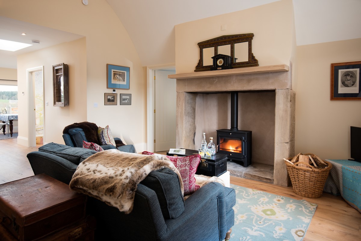 Lakeside Cottage - Emily - cosy log burner with stone fireplace