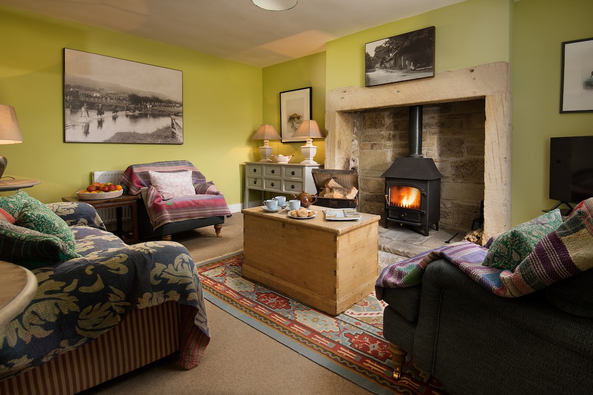 The School House, Capheaton - the charming and cosy sitting room