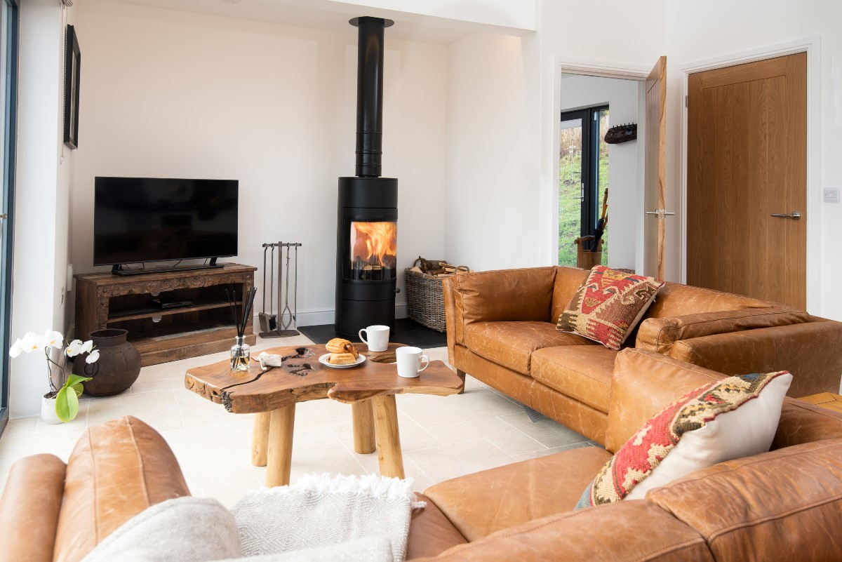 The Oak -  unwind in the cosy seating area infront of the tv and wood burning stove