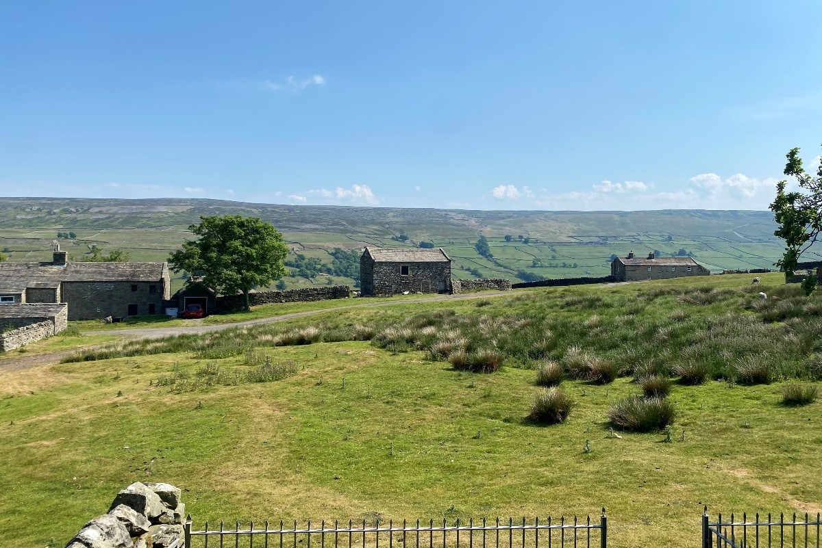Heatherdene -  far reaching views over Swaledale from the terrace