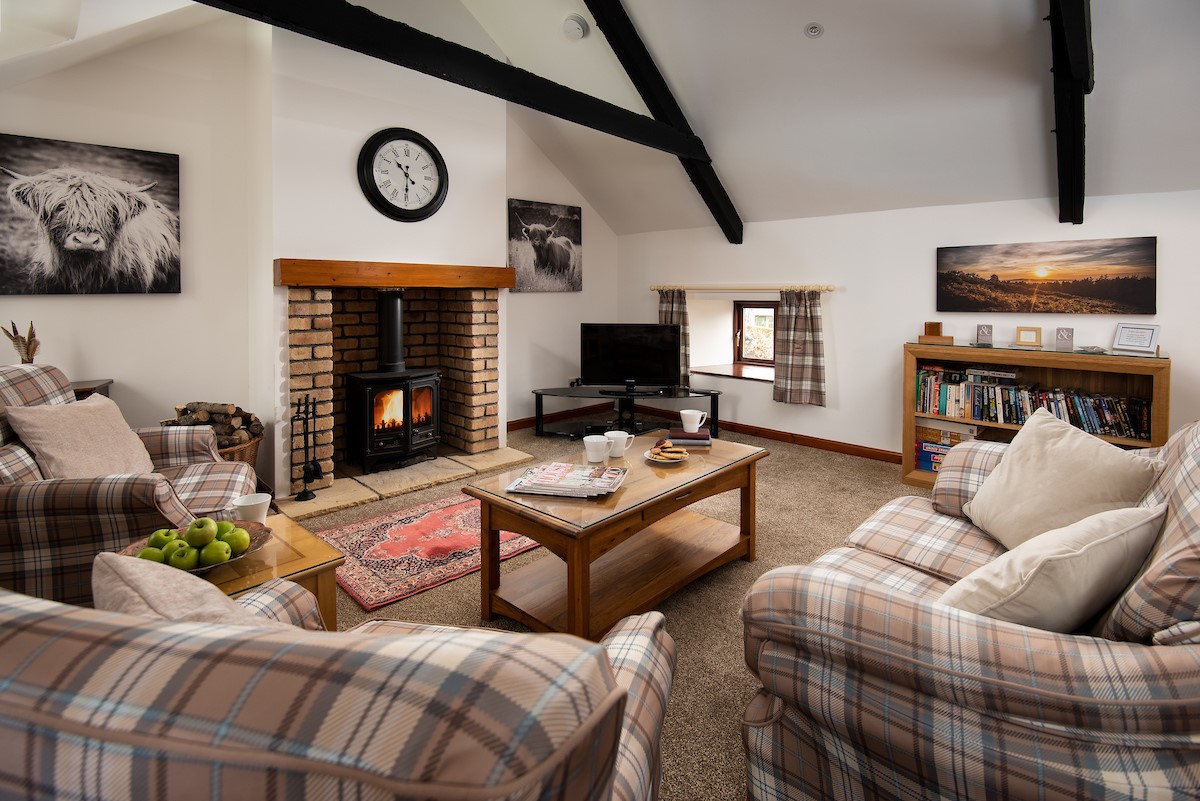 The Haven - sitting room & wood burning stove
