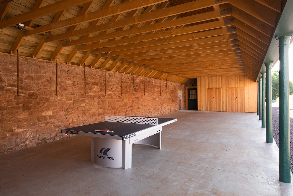 Papple Steading - The Cart Shed - with table tennis and table football available to all guests at Papple Steading