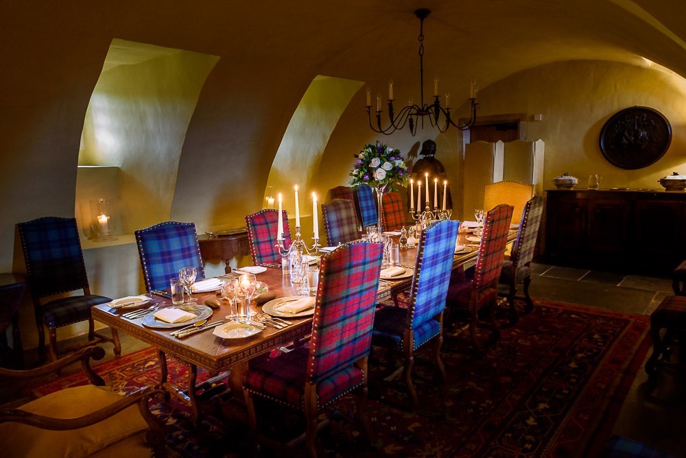 Fenton Tower - atmospheric candle-lit suppers in the vaulted dining room