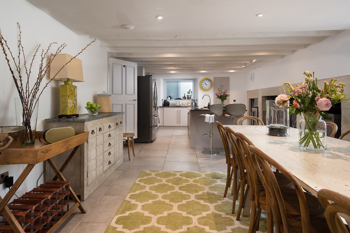 Old Purves Hall - bright kitchen and dining area