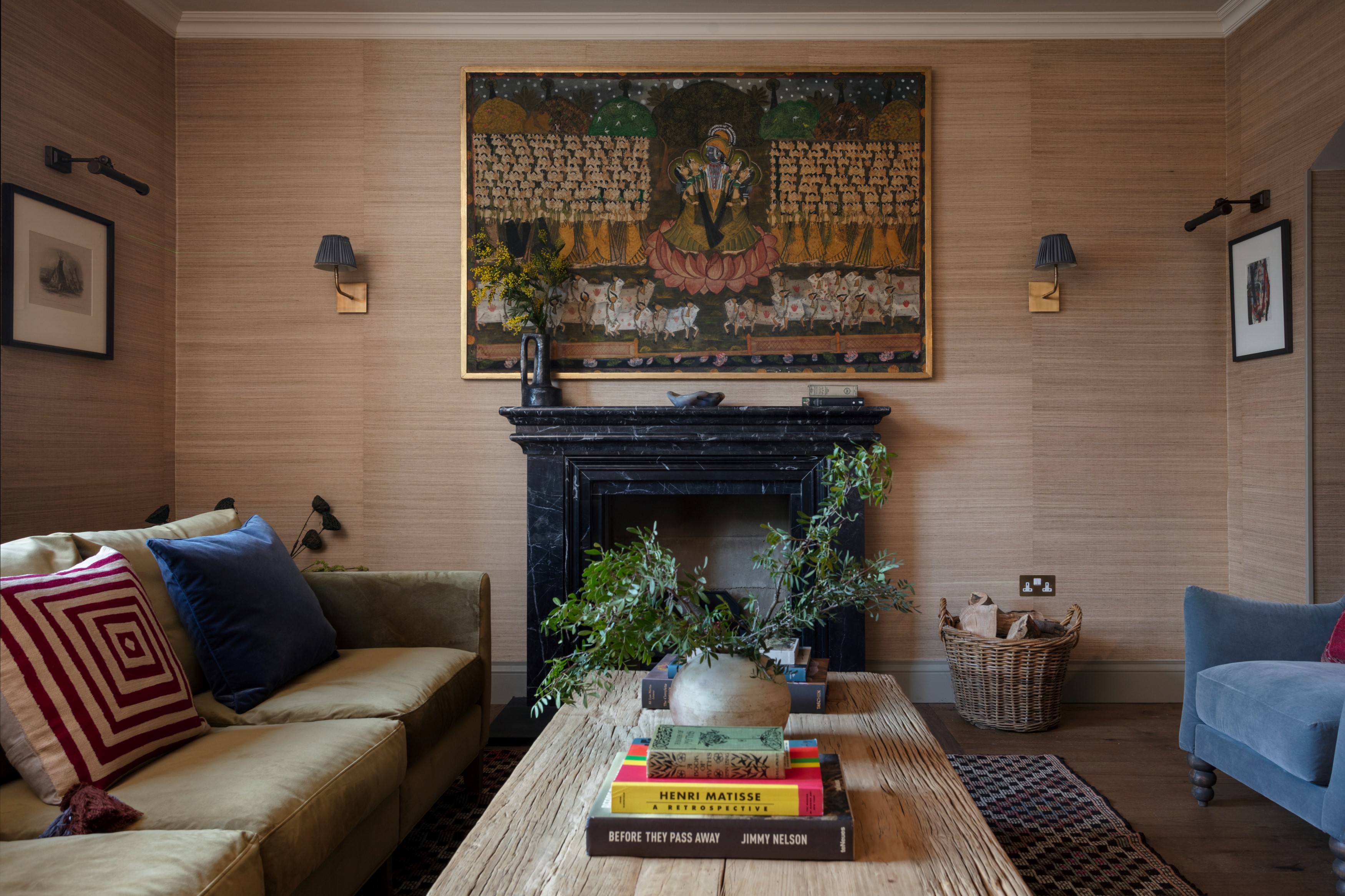 The Old Rectory - cosy sitting room with fabulous artistic details and finishes