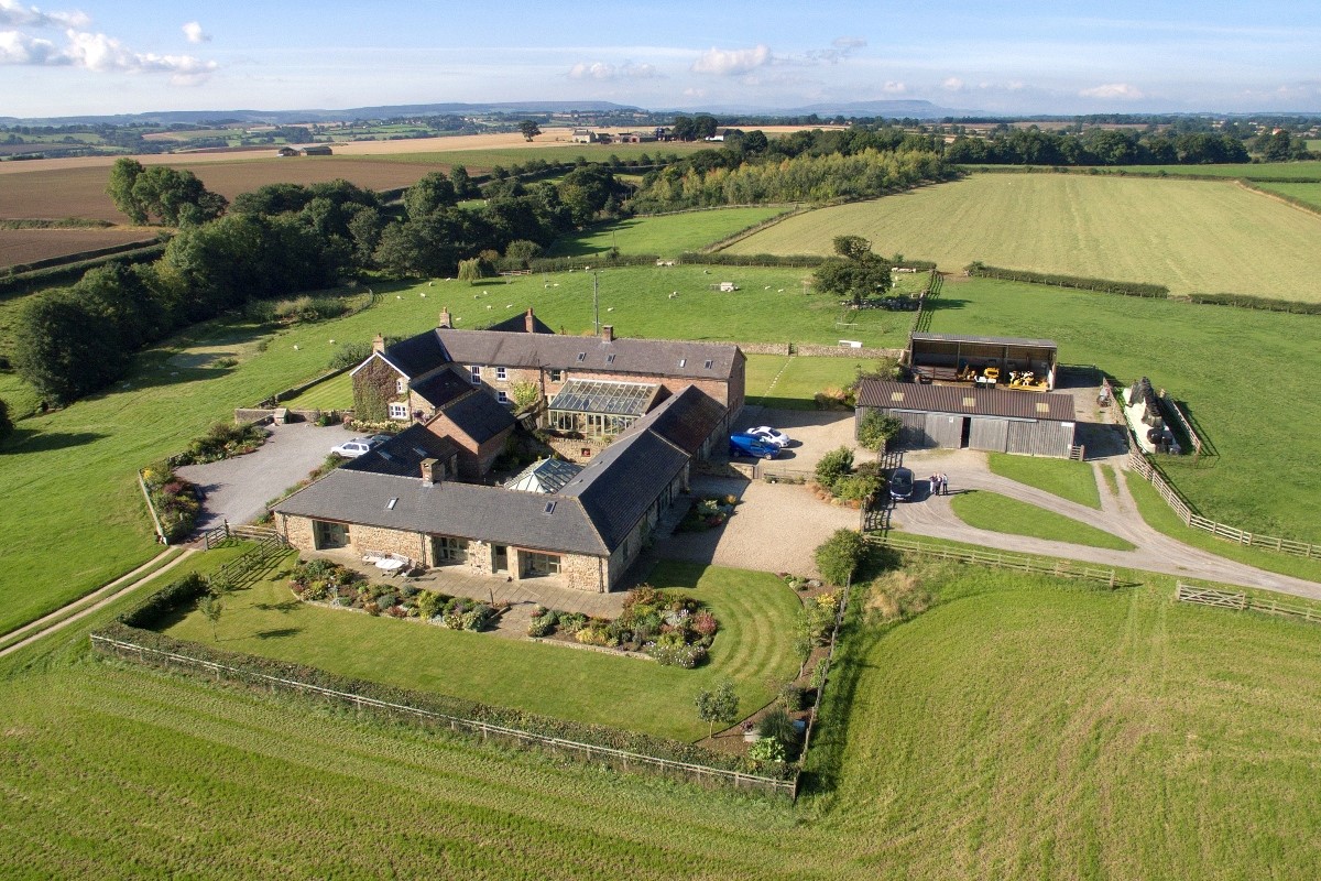 East Lodge - the stunning setting on a private farm set in the rolling hills of Wensleydale