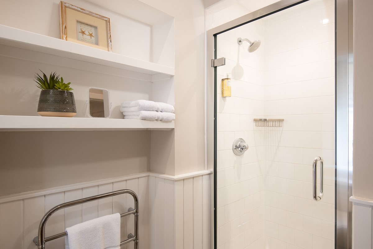 Swan's Nest - ground floor bathroom with large shower unit