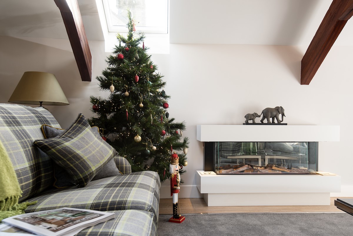 Roundhill Coach House - enjoy the festivities by the fire in the lounge