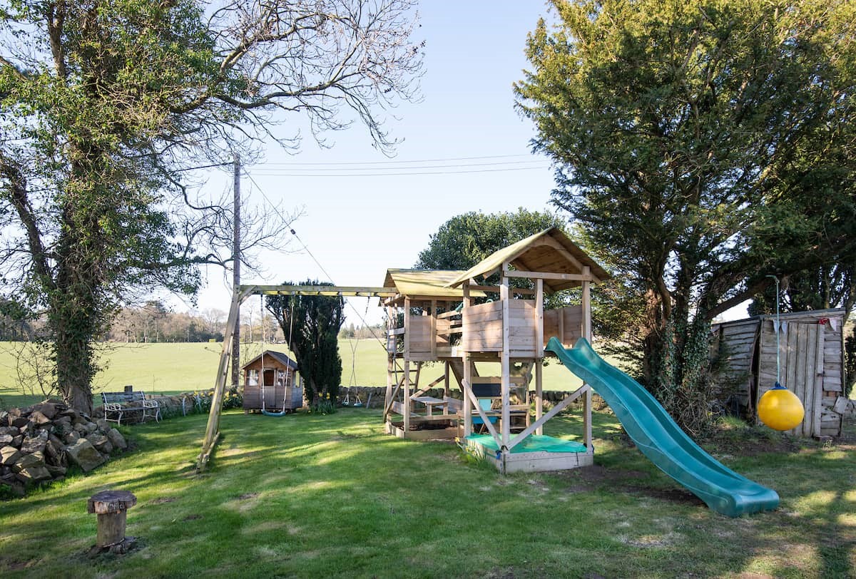 Lindsfarne View - the climbing frame with slide and swings will appeal to the younger members of the family