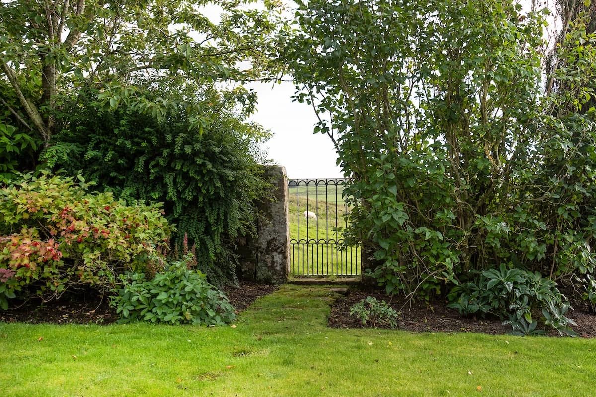 Broadgate House - gate to wider estate from garden