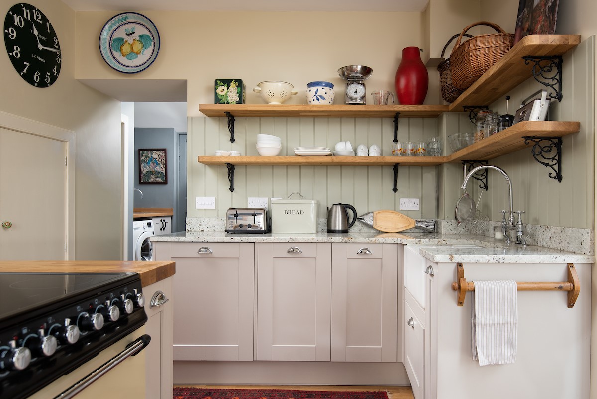Rowchester West Lodge - the kitchen has all the essentials for a self-catered stay