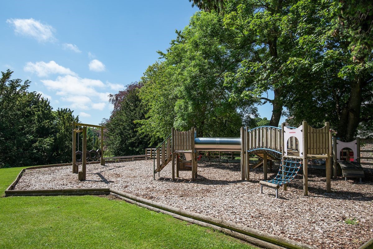 Thirlestane Castle - children's play area with climbing frame