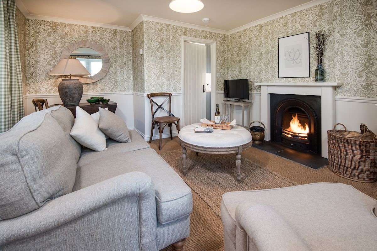 North Lodge - sitting room with open fire