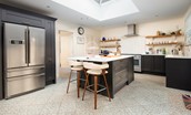 Greystead - Spacious kitchen with island and breakfast bar