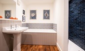 Long Byre - en-suite bathroom with deep bath and large walk-in shower