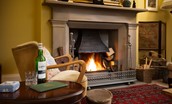 The Old Manse - the drawing room offers a cosy spot by a roaring fire