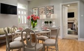 Lane Cottage - the convivial circular dining table