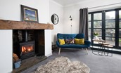 Shiloh Cottage  - sitting room with wood burning stove