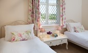 Kilham Cottage - bedroom two with twin beds
